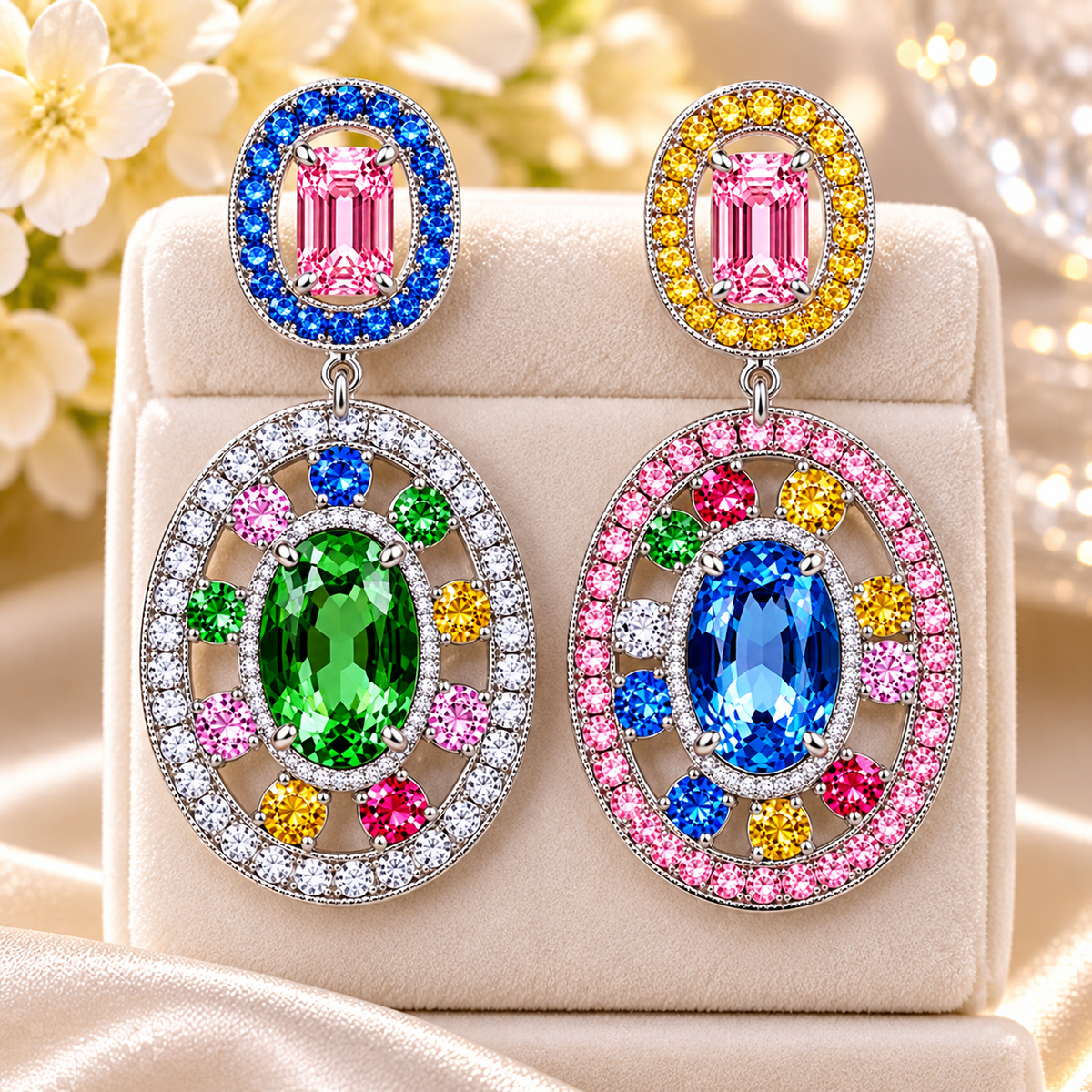 Pendientes Arcoíris Imperial – Explosión de Color